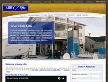 Tablet Screenshot of abbylifts.com